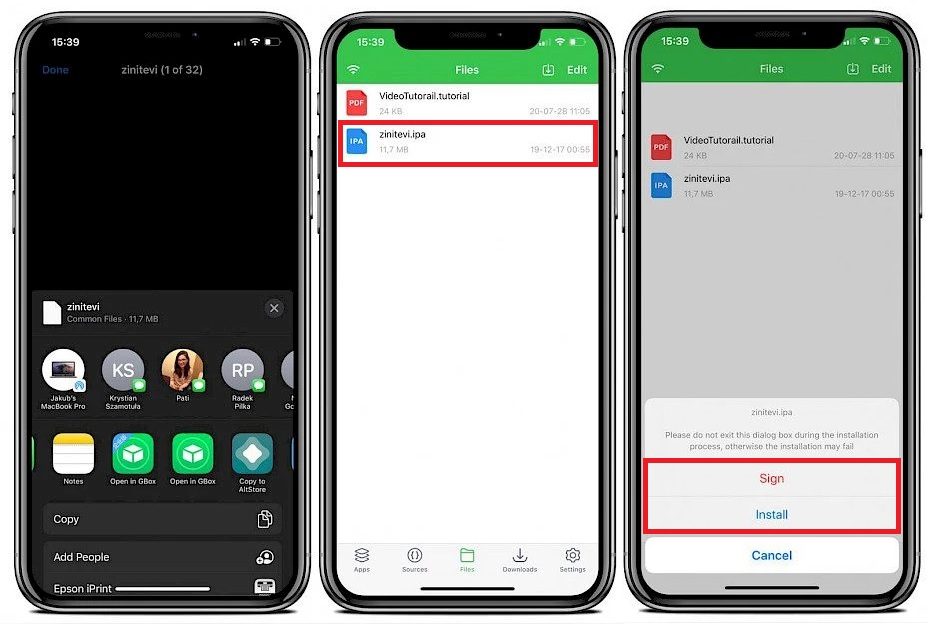 Signing and installing an IPA on iPhone with GBox